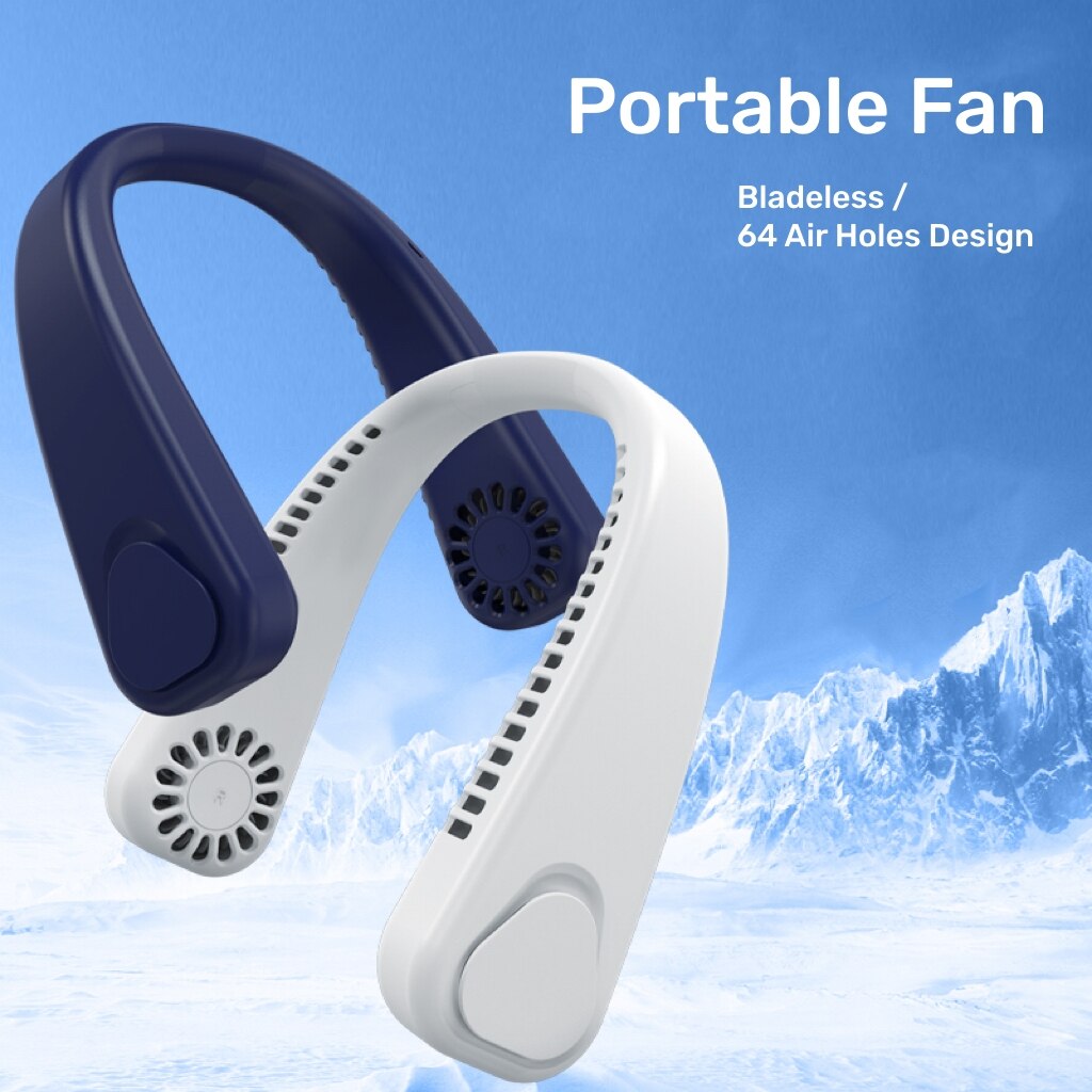 Portable Neck Fan for Sports - Rechargeable & Fast Cooling
